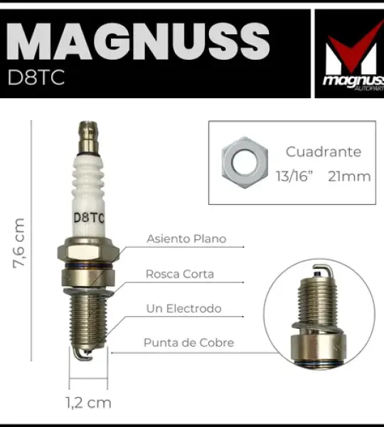 BUJIA MAGNUSS D8TC MOTO